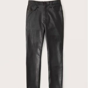 Abercrombie Vegan Leather The Skinny High Rise Pants, Curve Love